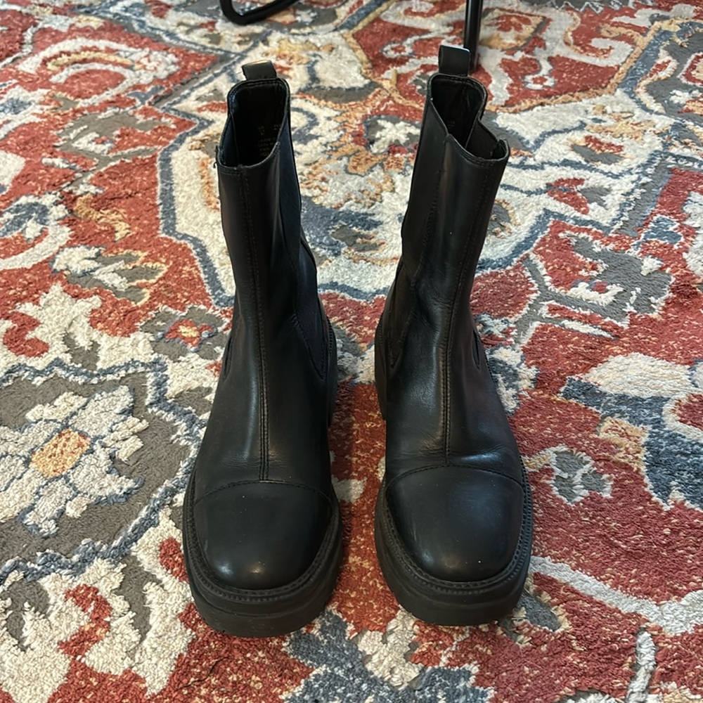 Sam Edelman Rainproof Black Platform Boots
